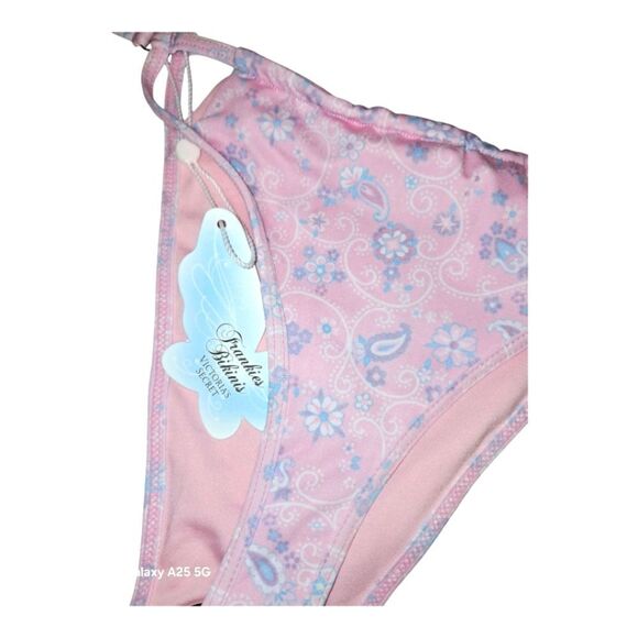 Frankies Bikinis By Victoria's Secret Yara Bikini Bottom Pink Paisley Size L New - Picture 5 of 14